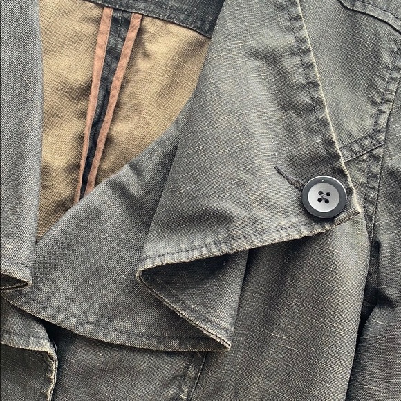 CABI waxed linen moto jacket style 901 medium - Picture 7 of 16